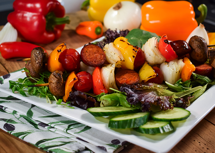 Grilled Sausage and Pepper Kabobs